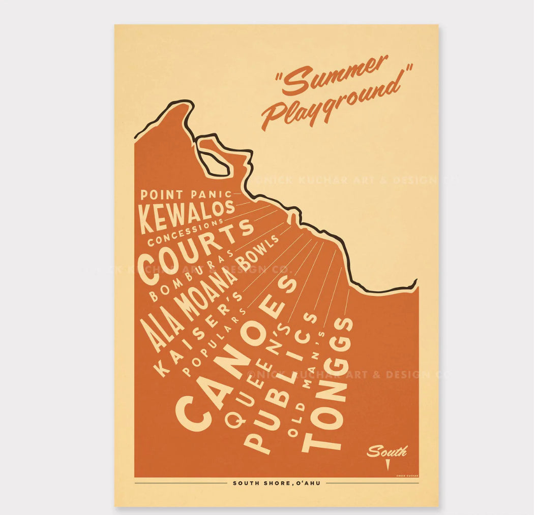 Nick Kuchar - 12×18 Hawaii travel print