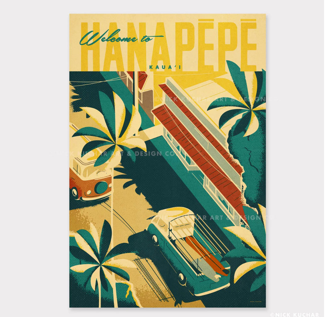 Nick Kuchar - 12×18 Hawaii travel print
