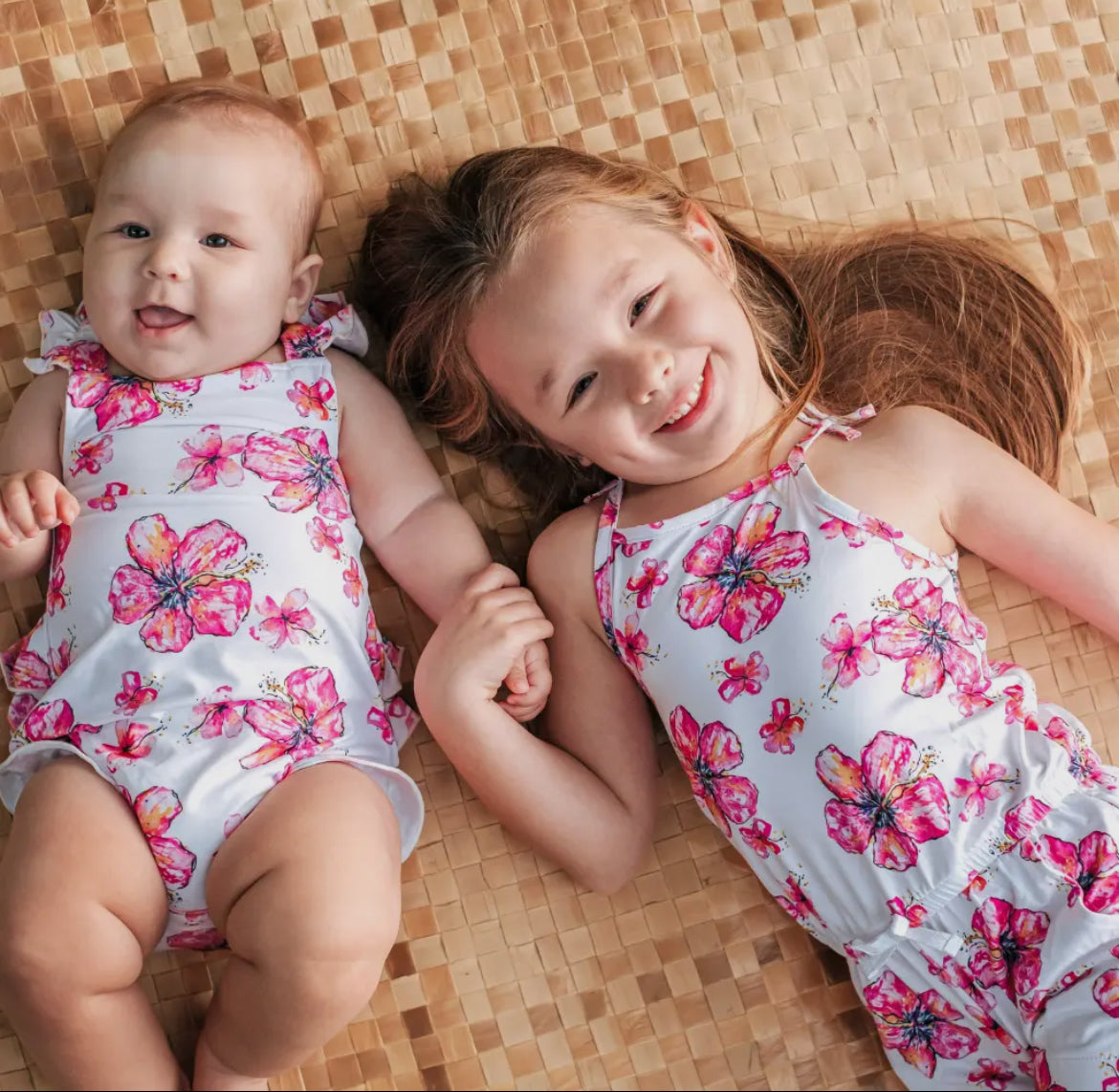 Coco moon - Hibiscus ruffle romper