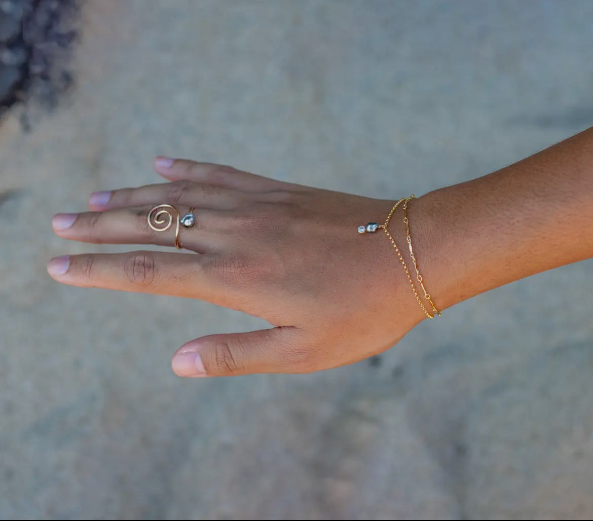 Keshi Co - Crystal Keshi Layer Bracelet