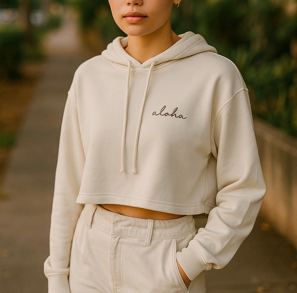 HI SURF crop hoodie sweater ‘aloha’