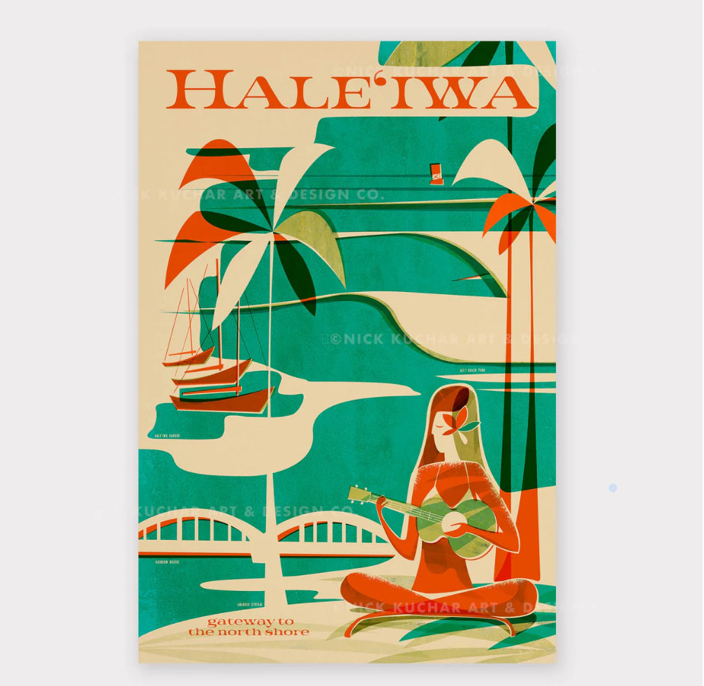 Nick Kuchar - 12×18 Hawaii travel print