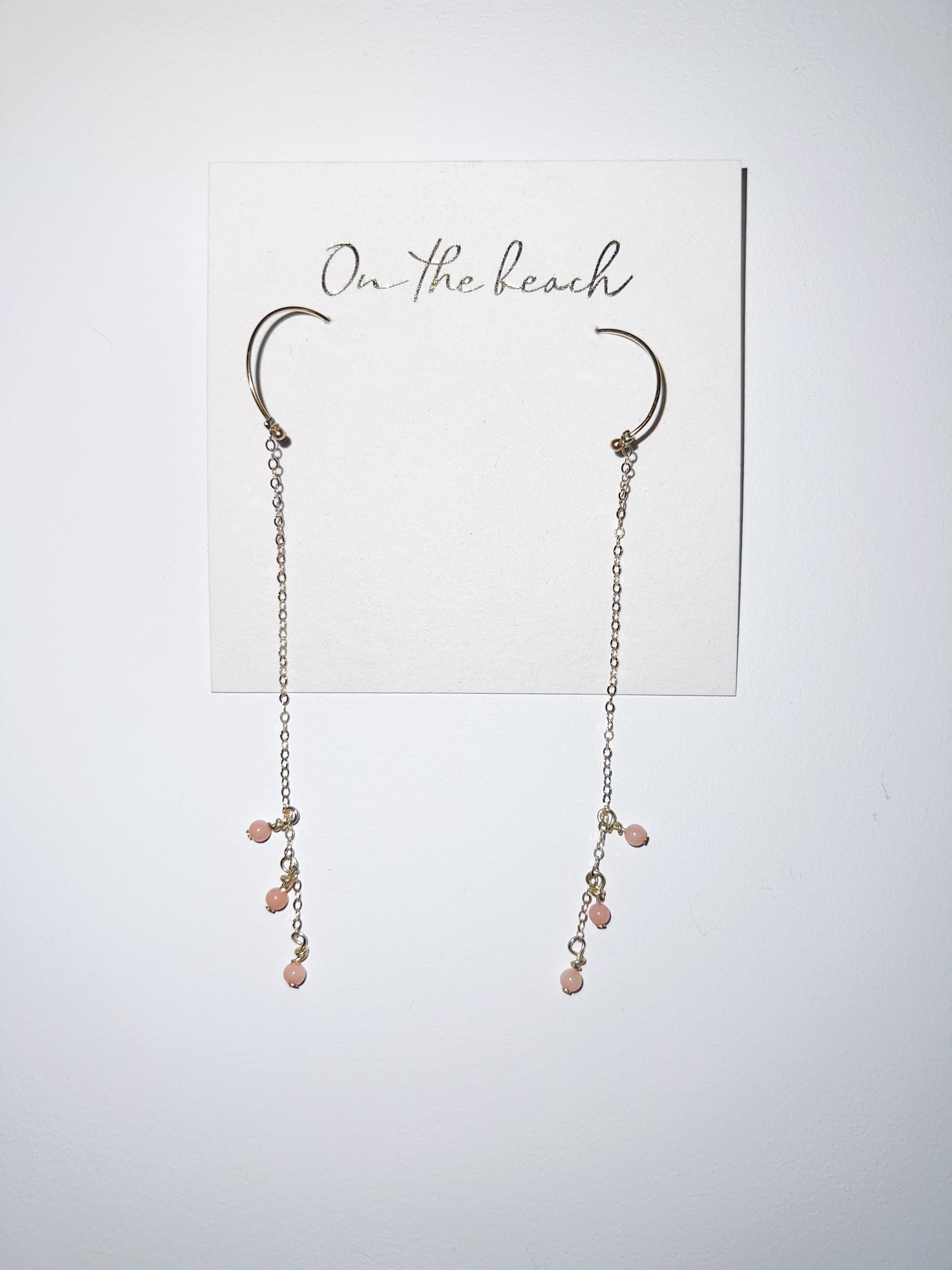 On The Beach - OB206 chain stone pierced Coral