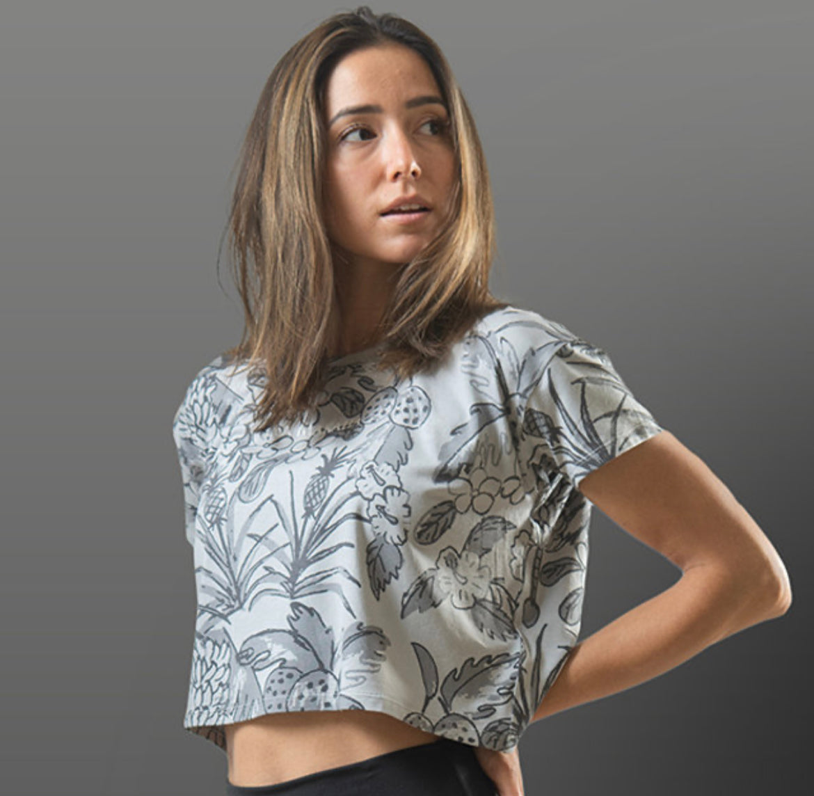 Lea makaha Cropped tee