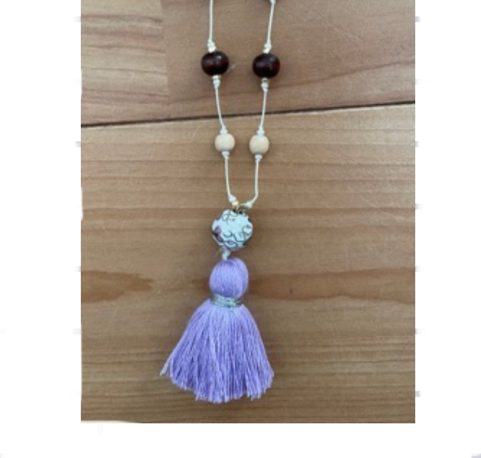 On The Beach - OB173 Mala necklace purple
