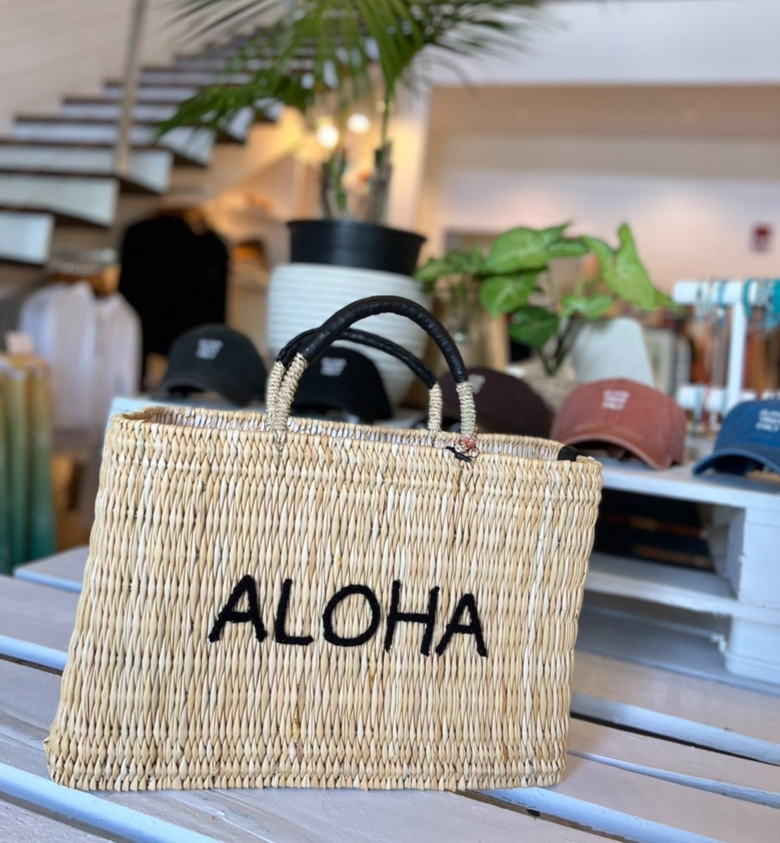 Mer-Sea & Co. Medina Market Basket with Aloha Appliqué