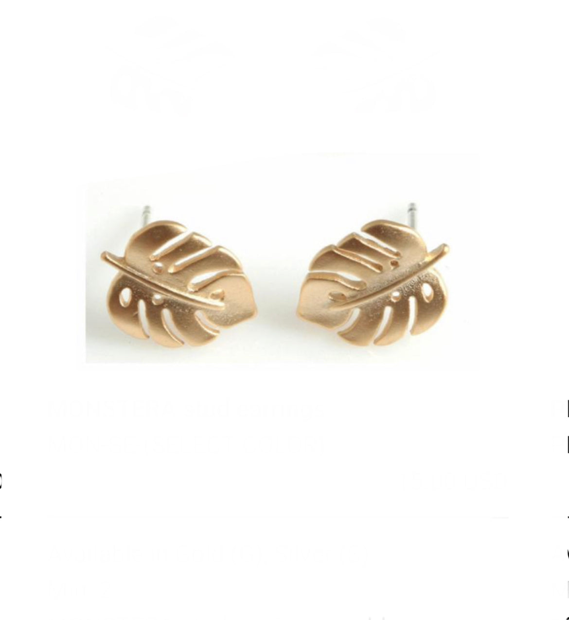KOMAKAI JEWELRY Monstera stud earrings