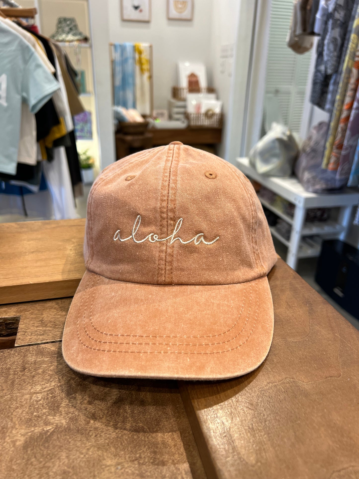 aloha leather strap cap