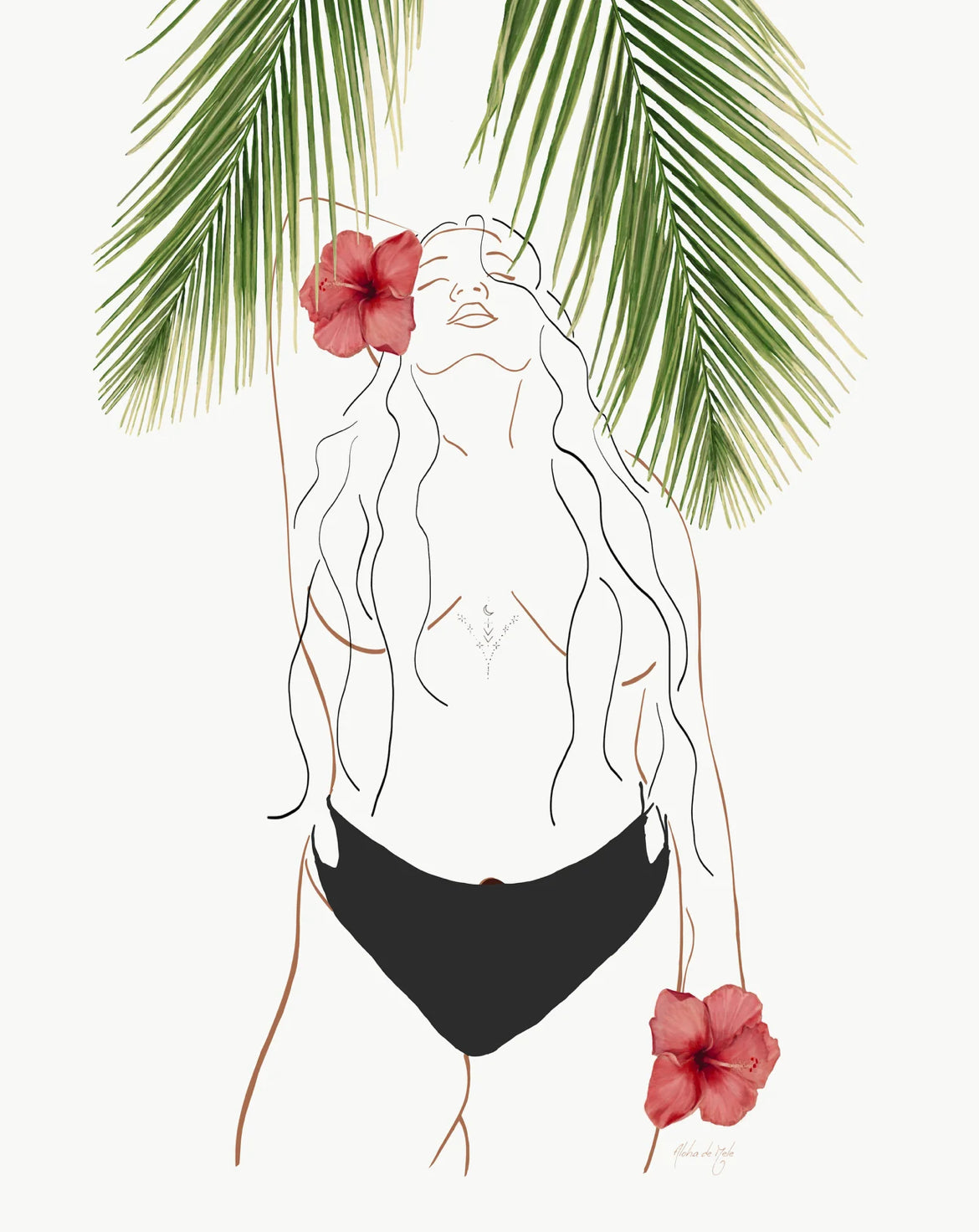 Aloha de Male 11"× 14" Art