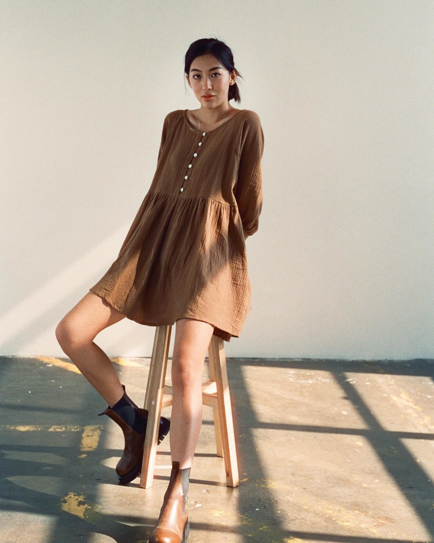 Bare road - Slub bubble dress