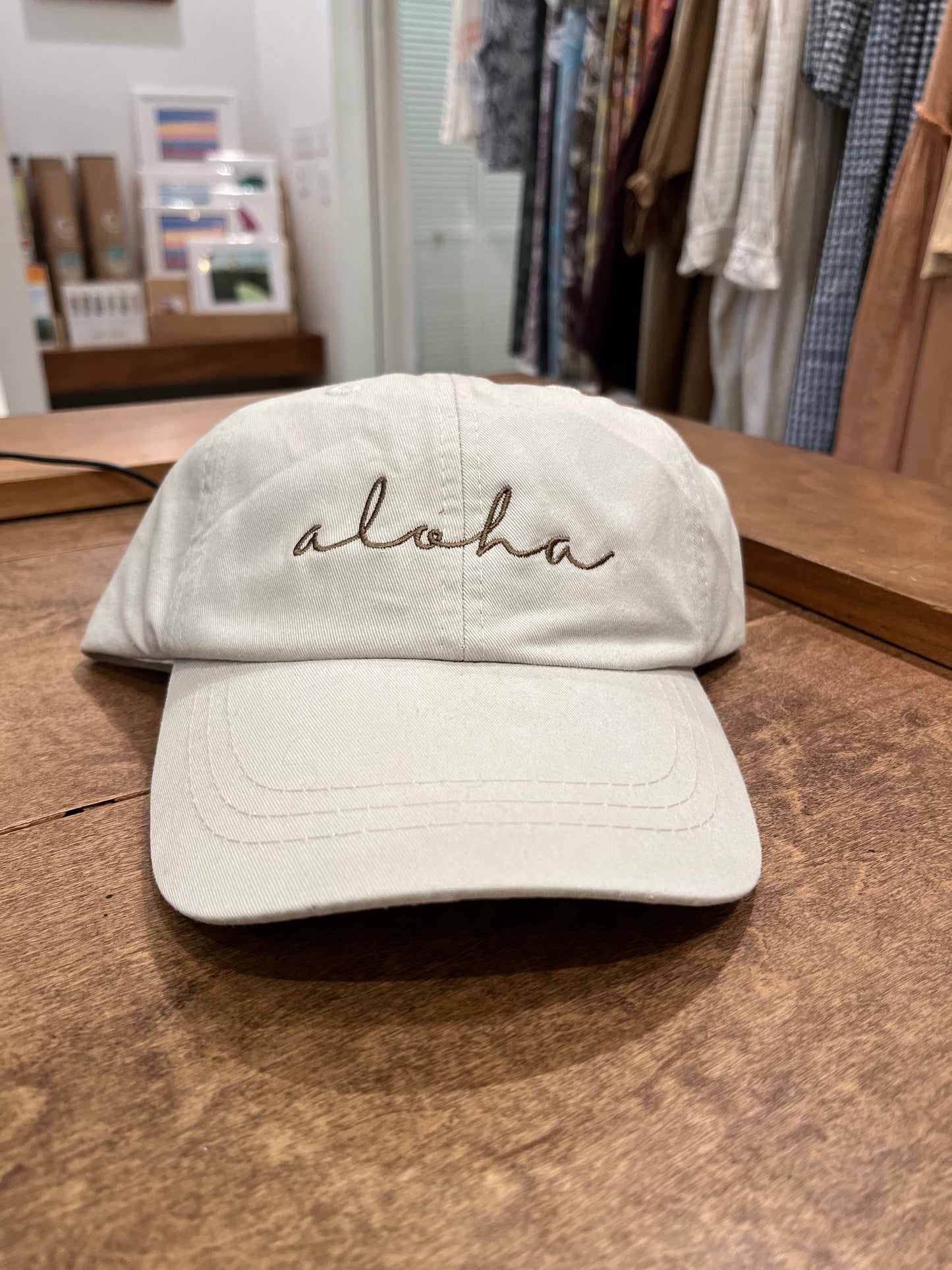aloha leather strap cap