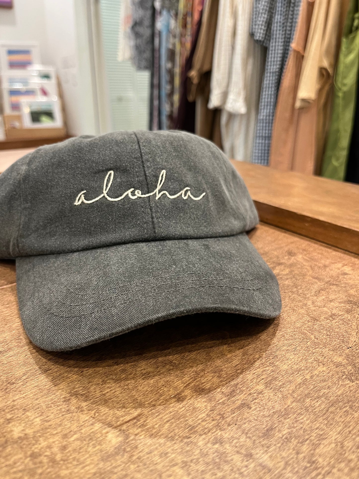 aloha leather strap cap
