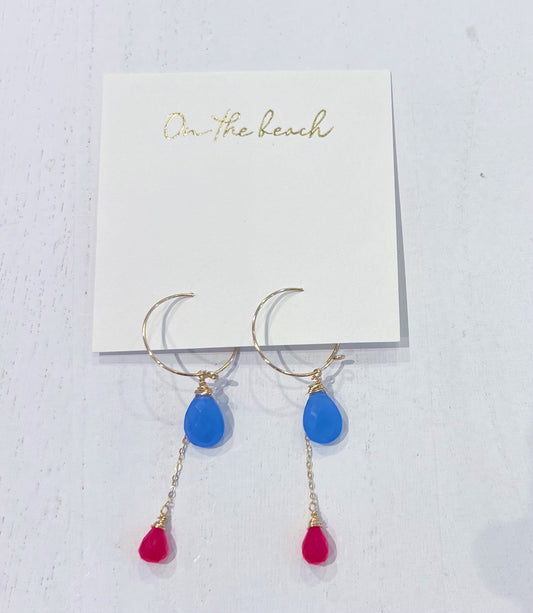 OB270- stone earrings