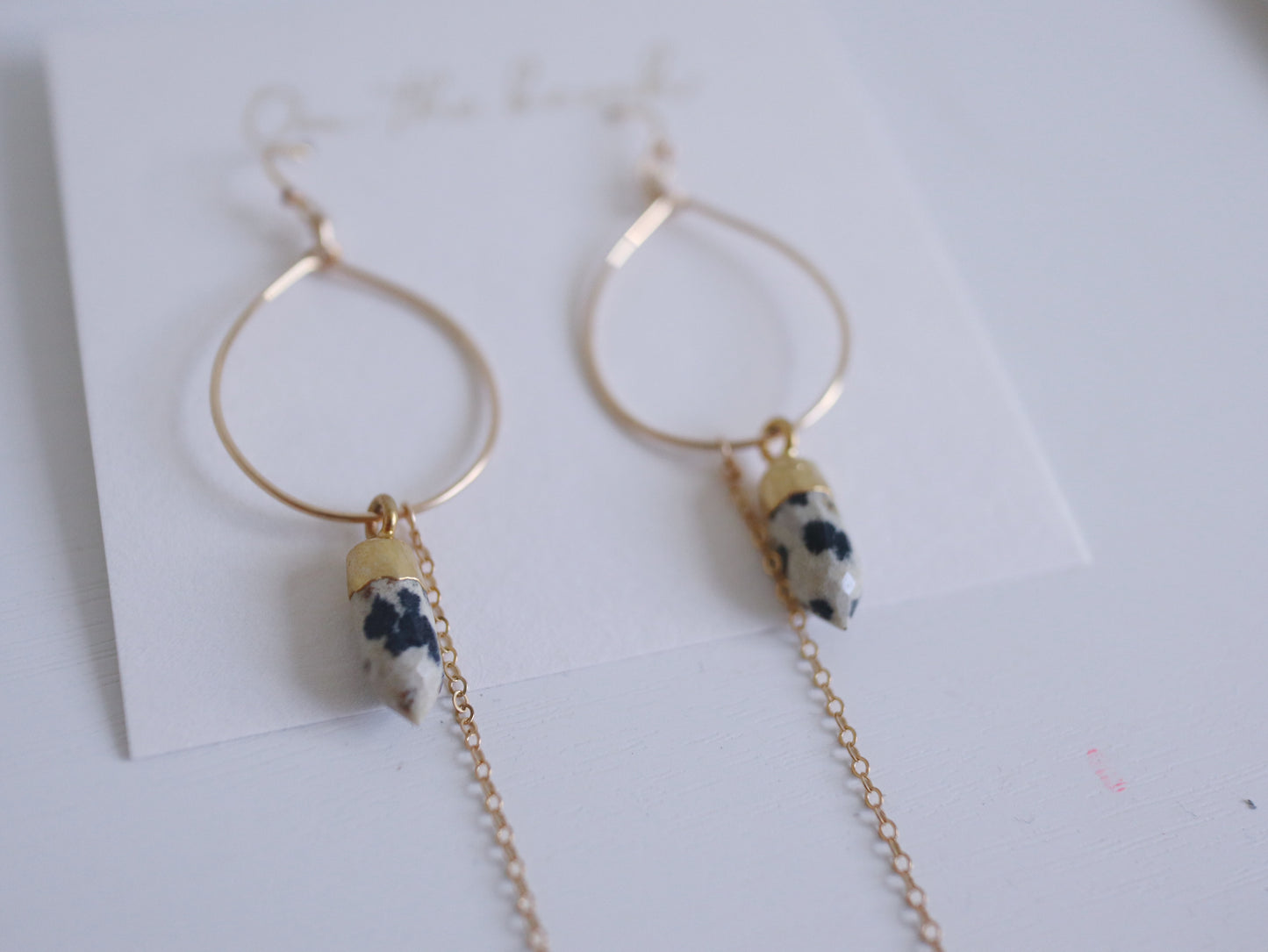 On the beach - chain earrings (14gf)