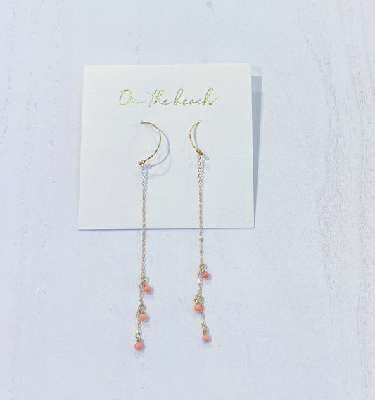 OB269- chain stone earrings