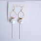 On the beach - chain earrings (14gf)