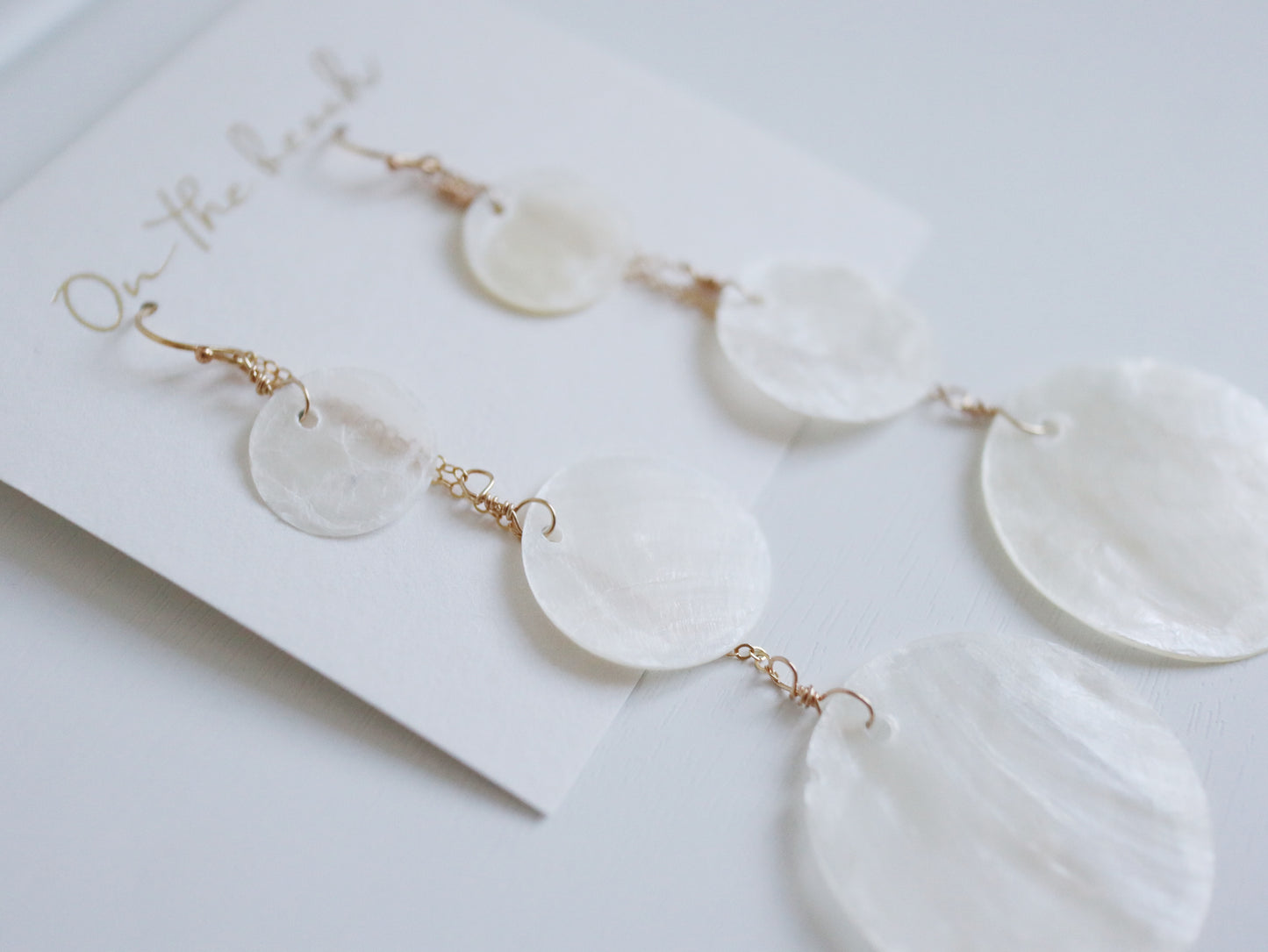 On the beach - chain earrings (14gf)