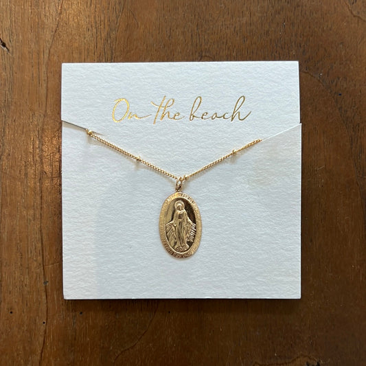 on the beach OB 191 Mary necklace Oval 14kgf