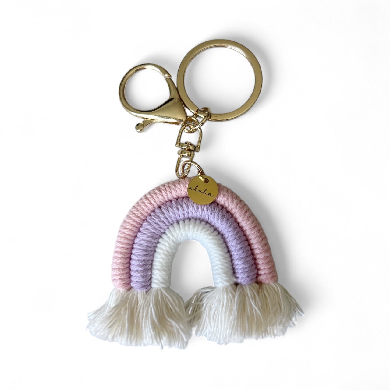 Rainbow Keychain with aloha