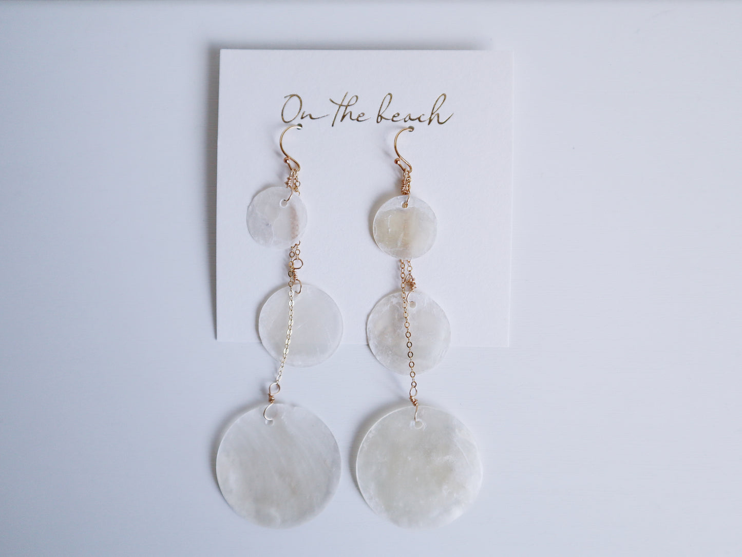 On the beach - chain earrings (14gf)