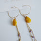 On the beach - chain earrings (14gf)