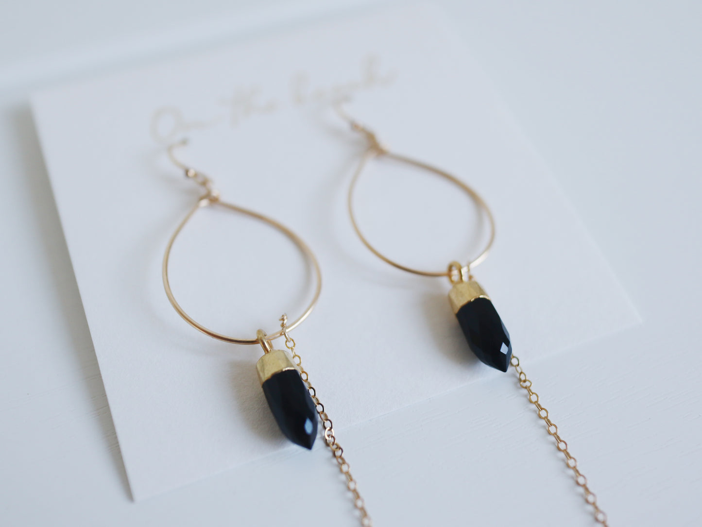 On the beach - chain earrings (14gf)