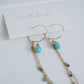 On the beach - chain earrings (14gf)