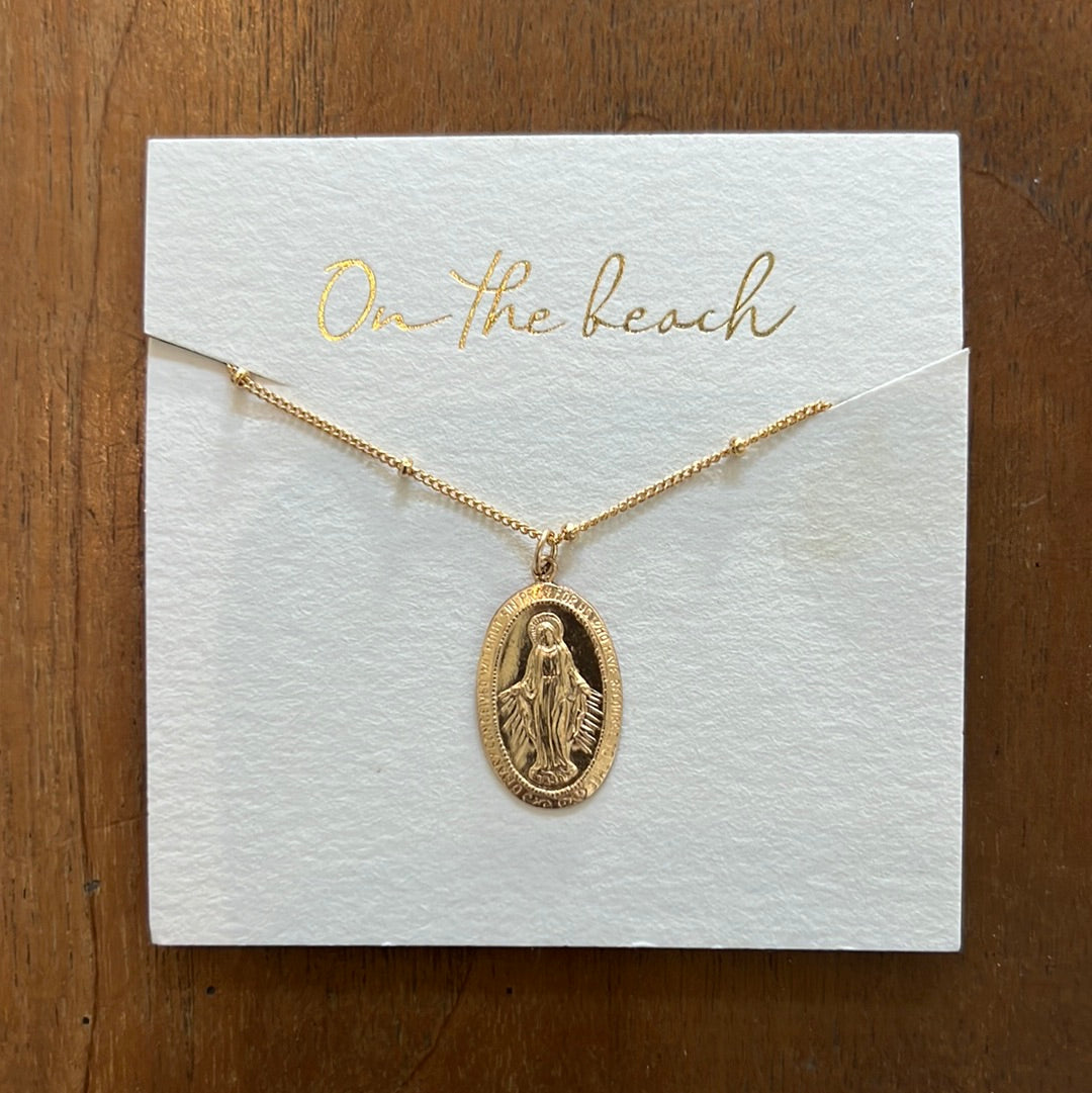 On The Beach - OBH-94 maria oval coin necklace satellite chain