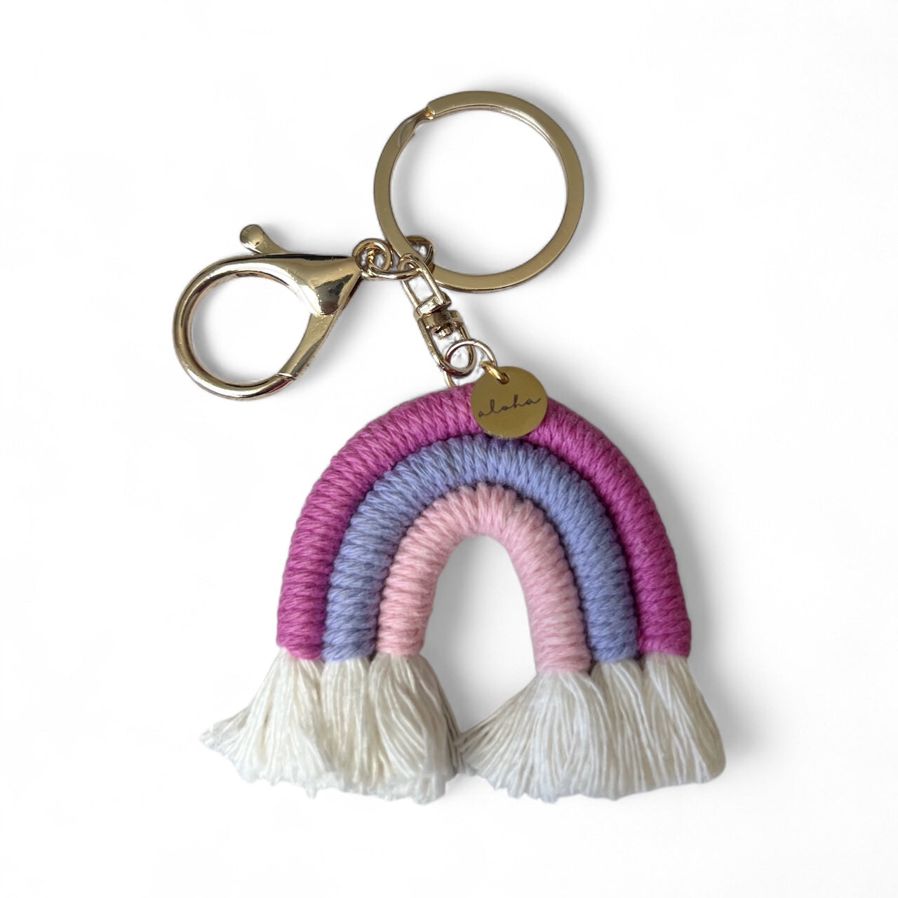 Rainbow Keychain with aloha