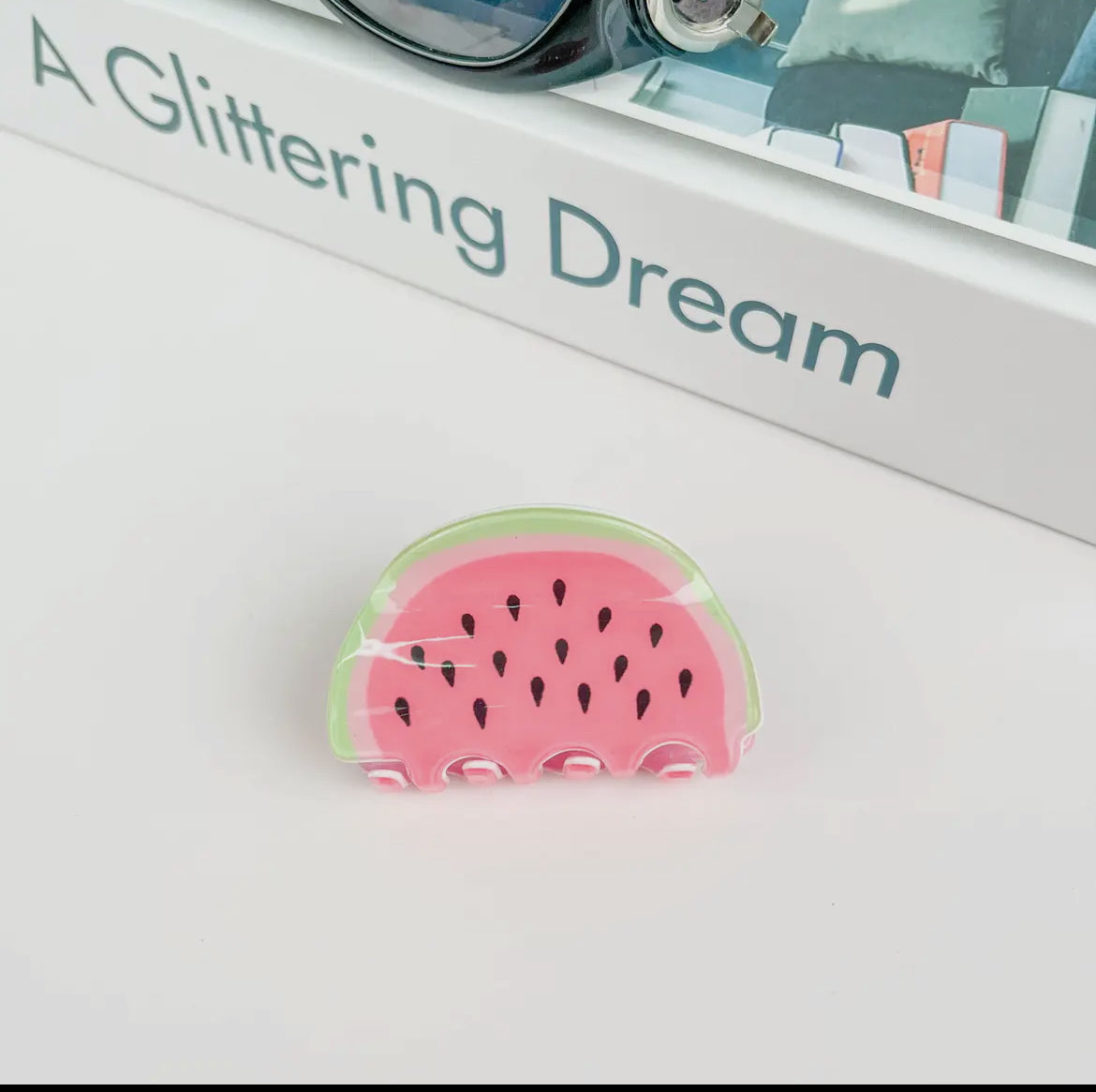Hair clip - rainbow & watermelon