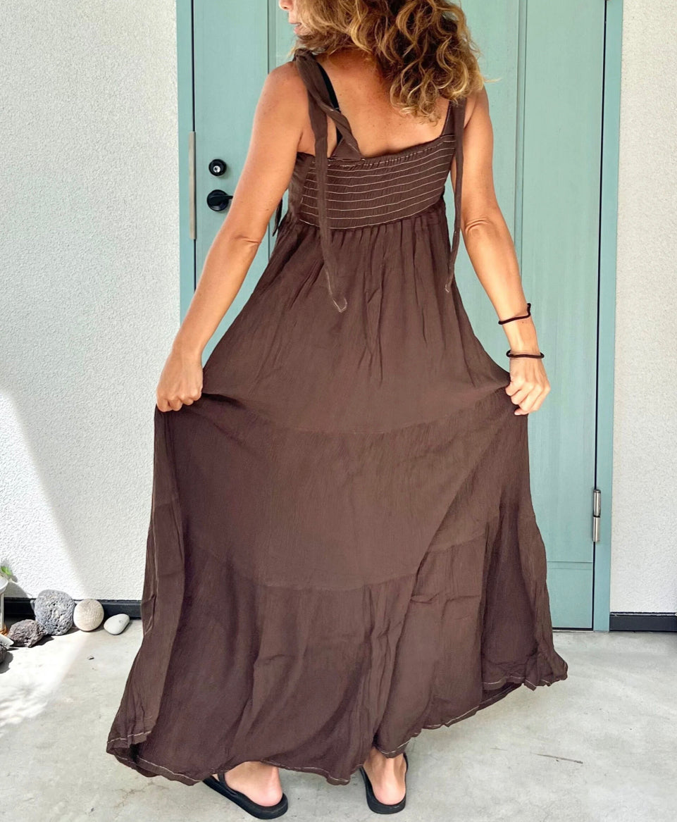 Via Bella - Ribbon Maxi Dress