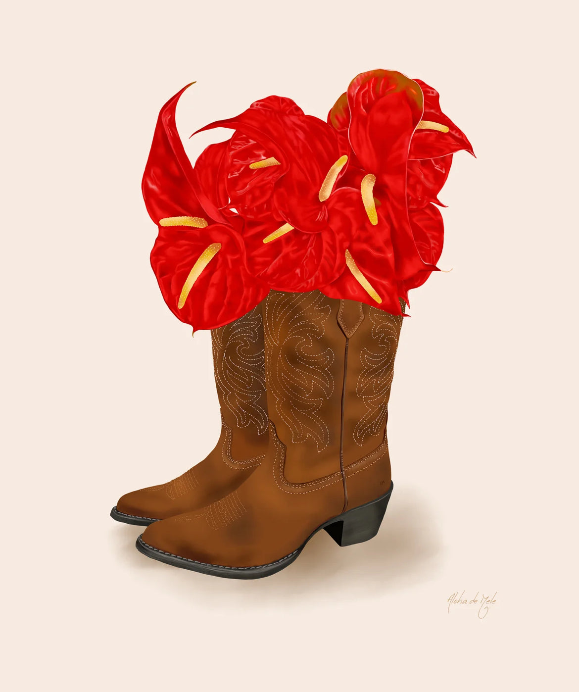 Aloha de Male　11"× 14" Art