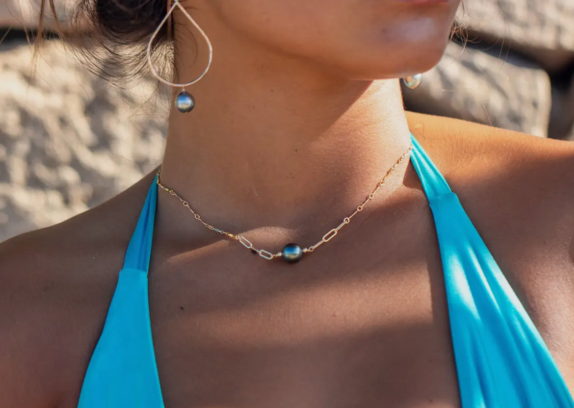 Keshi Co - Mixed Chain Tahitian pearl necklace