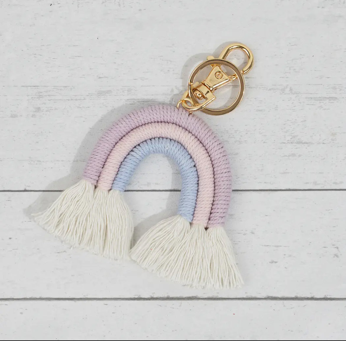 Rainbow Keychain with aloha