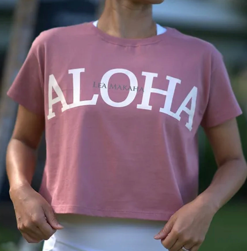 Lea Makaha - Aloha cropped tee