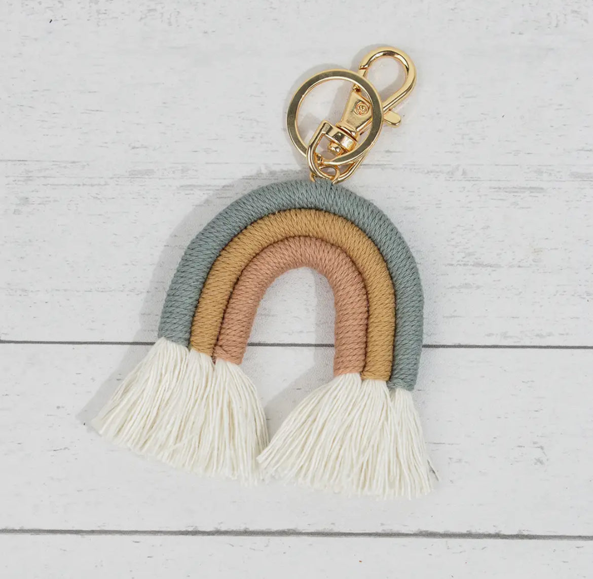Rainbow Keychain with aloha