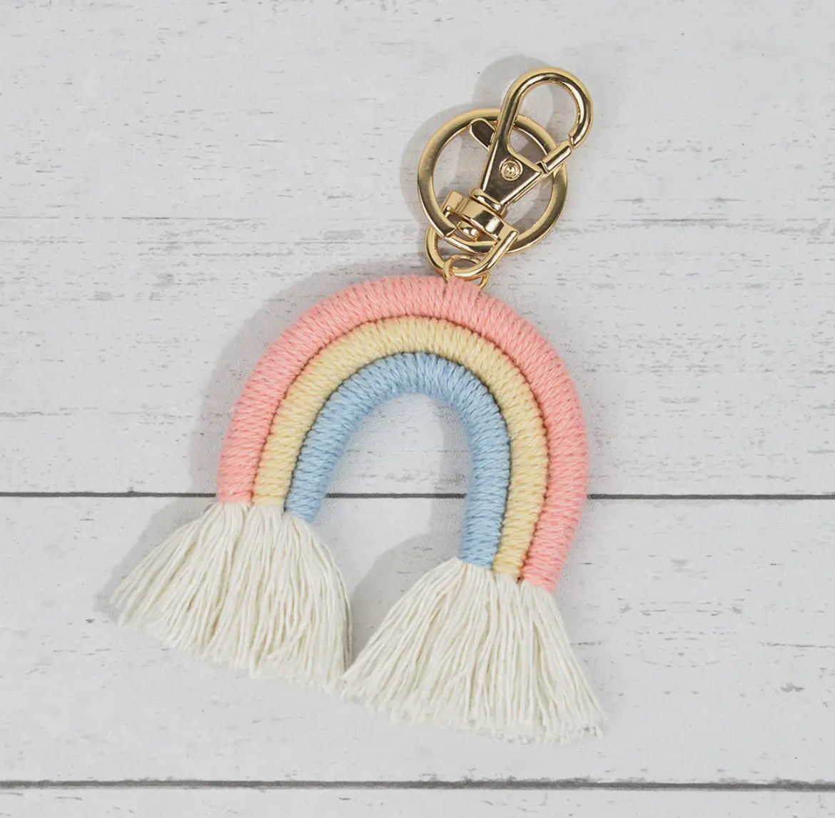 Rainbow Keychain with aloha
