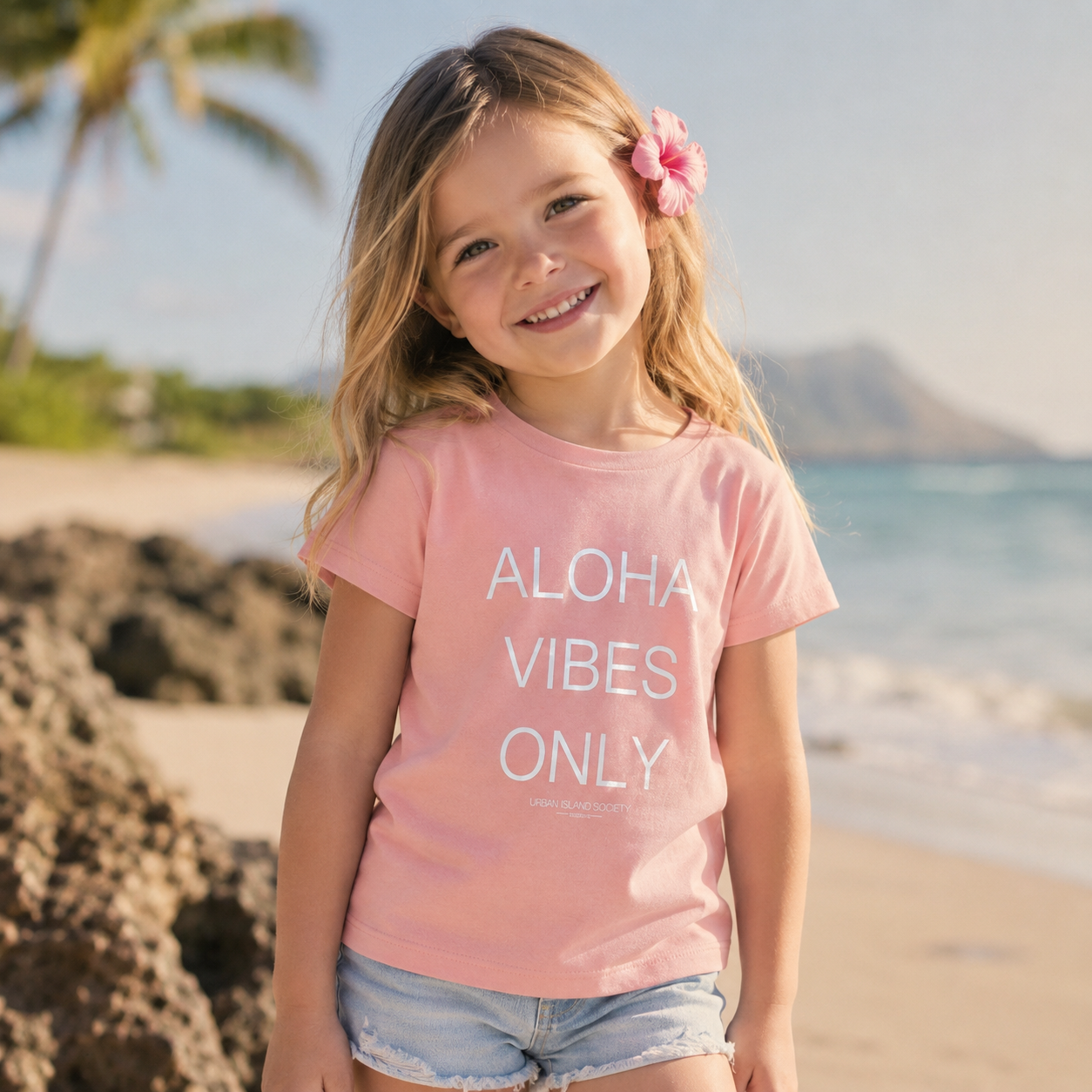 ALOHA VIBES ONLY kids Tee