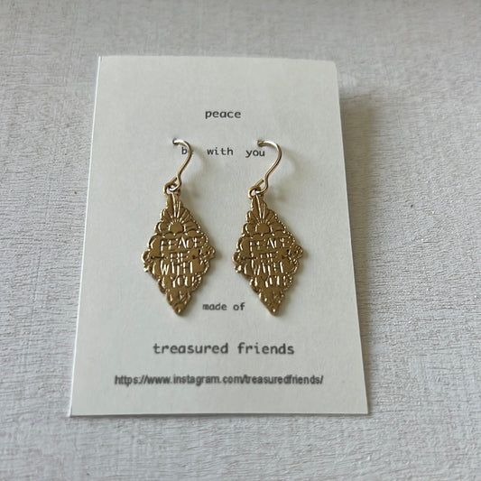 TF Peace with U earrings- Gold -