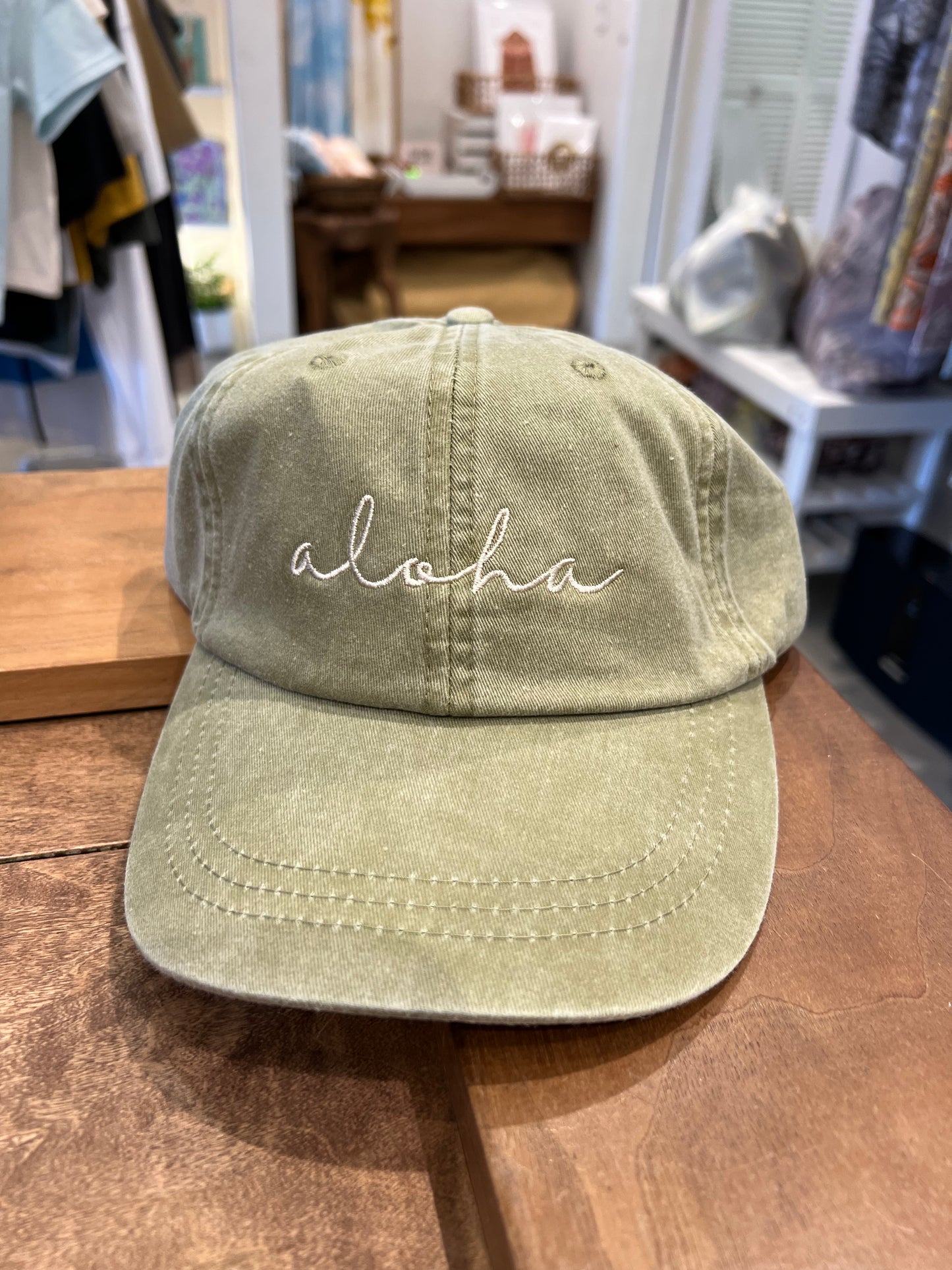 aloha leather strap cap