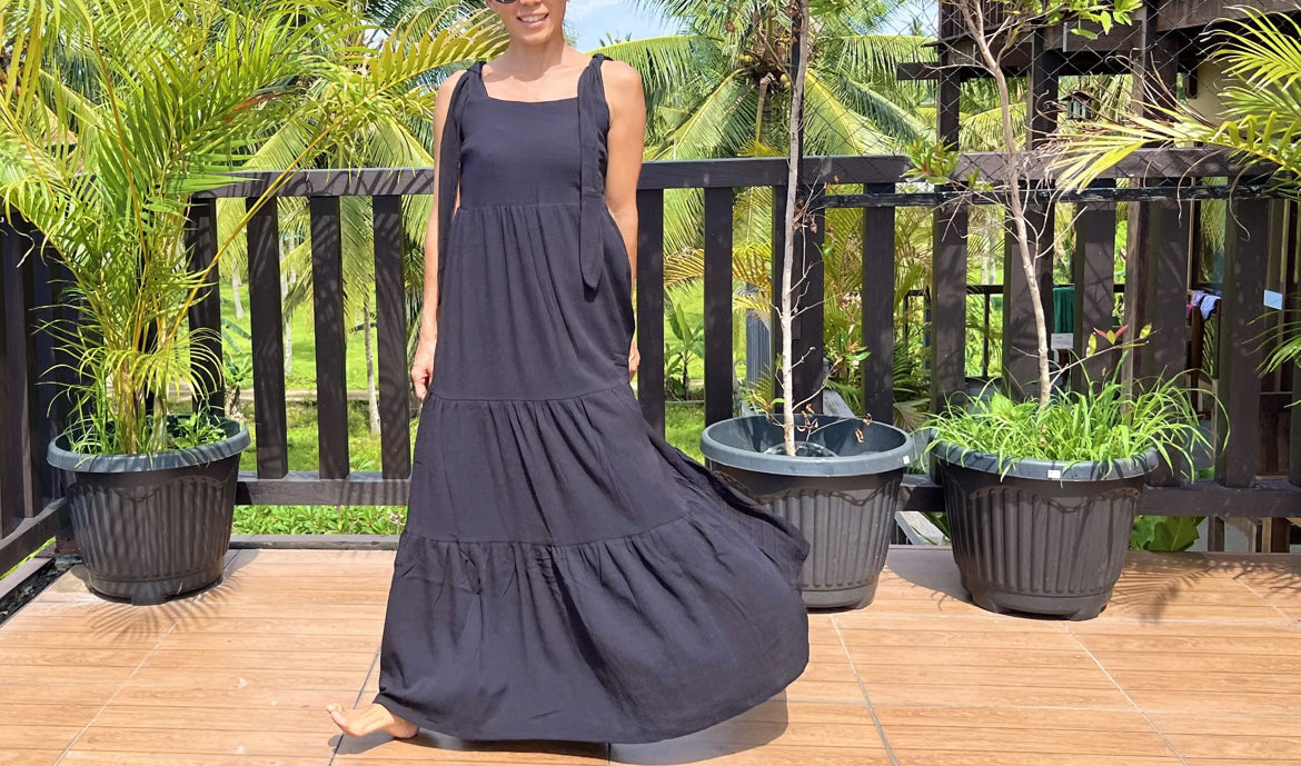 Via Bella - Ribbon Maxi Dress