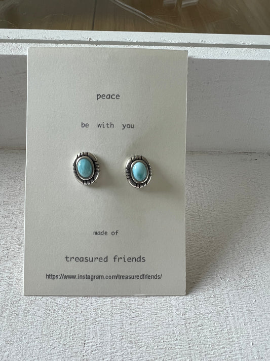 TF  Oval earring - Larimar -