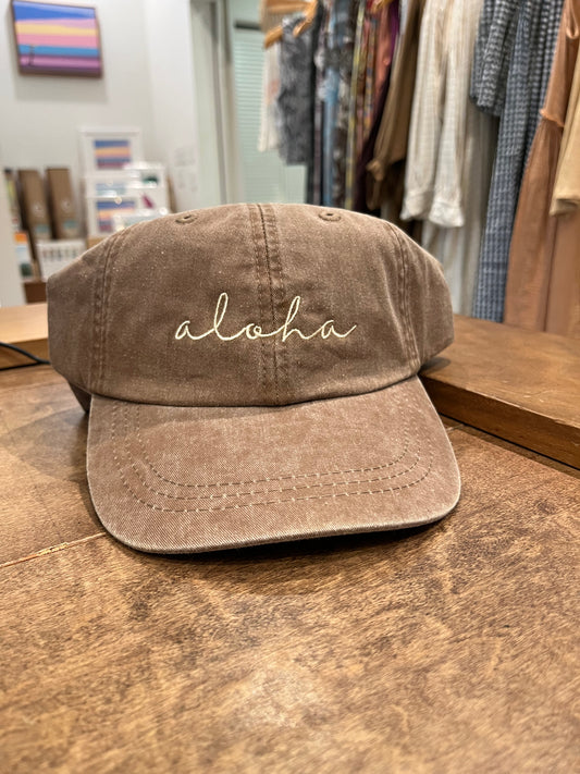 aloha leather strap cap